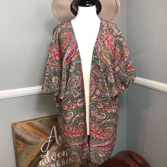 Boho Long print Kimono - Picture 3 of 5